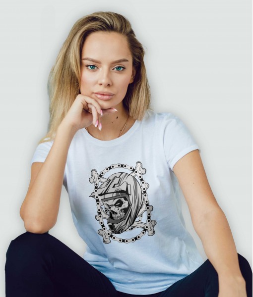 Дамска тениска с щампа Готика череп - TShirtArtShop.com